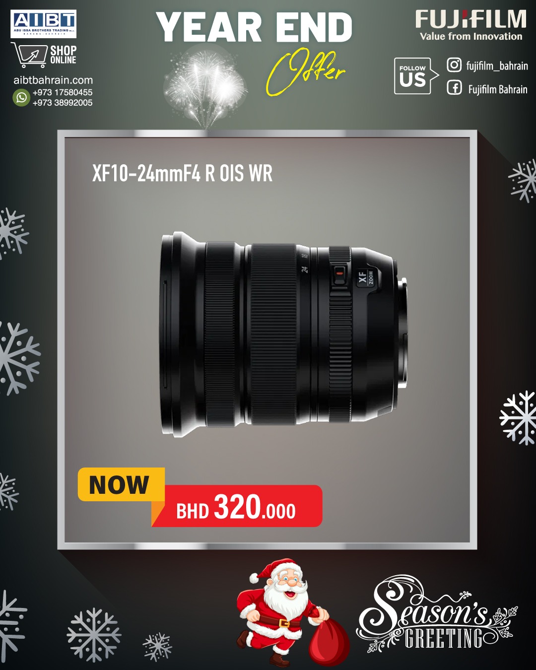 FUJINON XF10-24mm F4 R OIS WR Lens