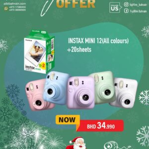 FUJI INSTAX MINI 12 CAMERA PURPLE+20 SHEETS FILM