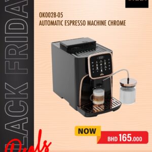 Arzum Okka Espresso Pro Fully Automatic Espresso Machine Chrome