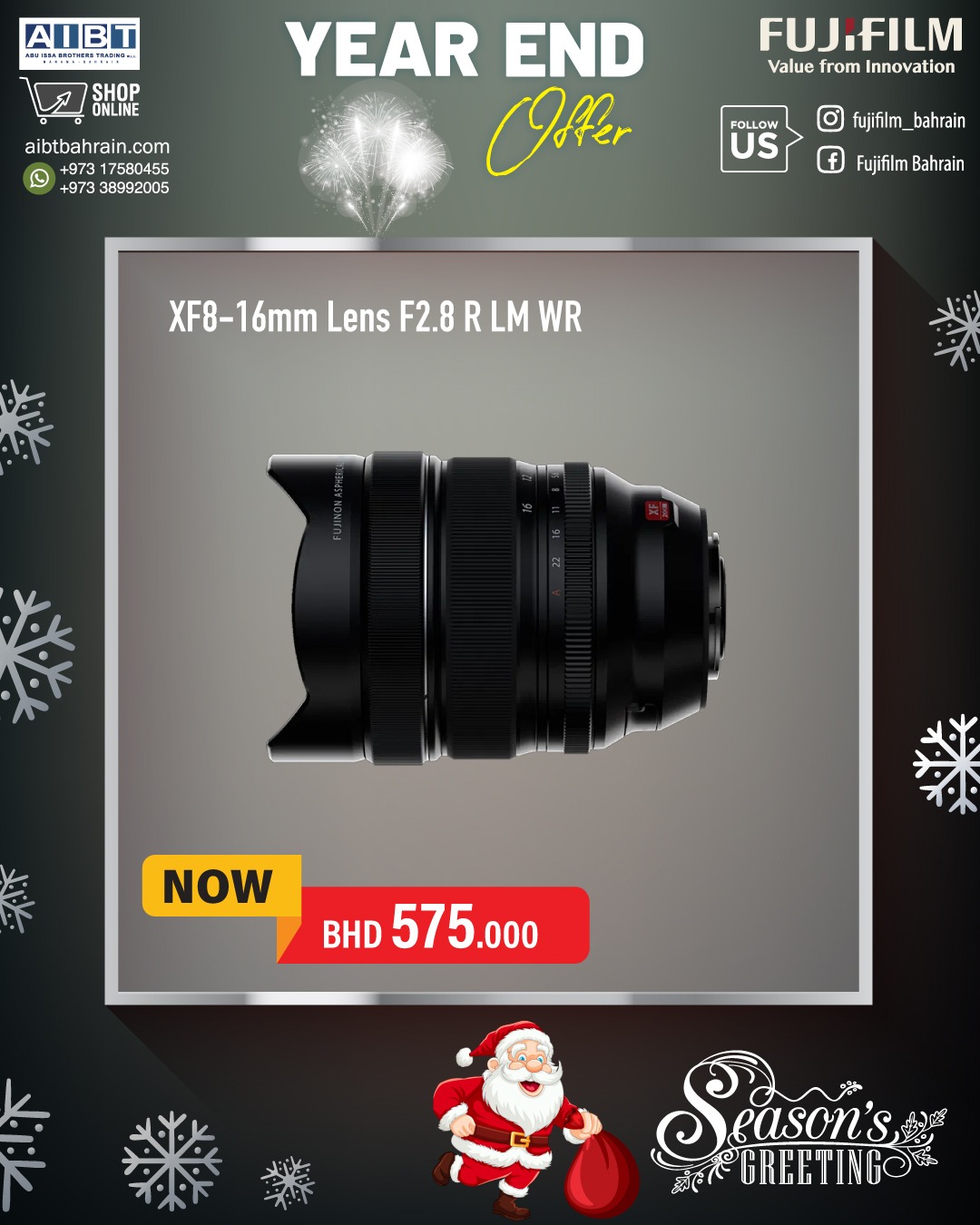 FUJINON XF8-16mm F2.8 R LM WR Lens