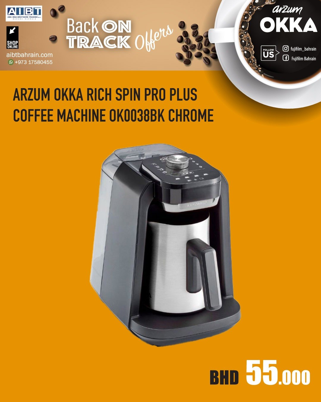 Arzum Okka Rich Pro Plus Turkish Coffee Maker OK0038-05 Silver