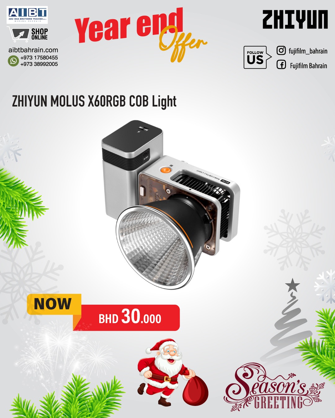 Zhiyun MOLUS X60RGB RGB LED Mono light