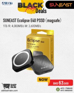 Eclipse E40 1TB PORTABLE SSD [MagSafe SSD] R: 4,000MB/s W: 3,500MB/s