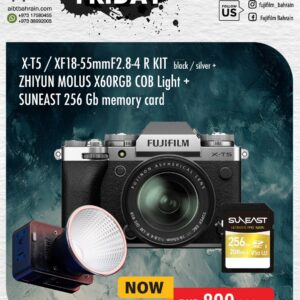 FUJIFILM XT5 XF18-55mm F2.8-4R KIT (BLACK ONLY)+ZHIYUN X60RGB COB+Suneast 256GB SD CARD
